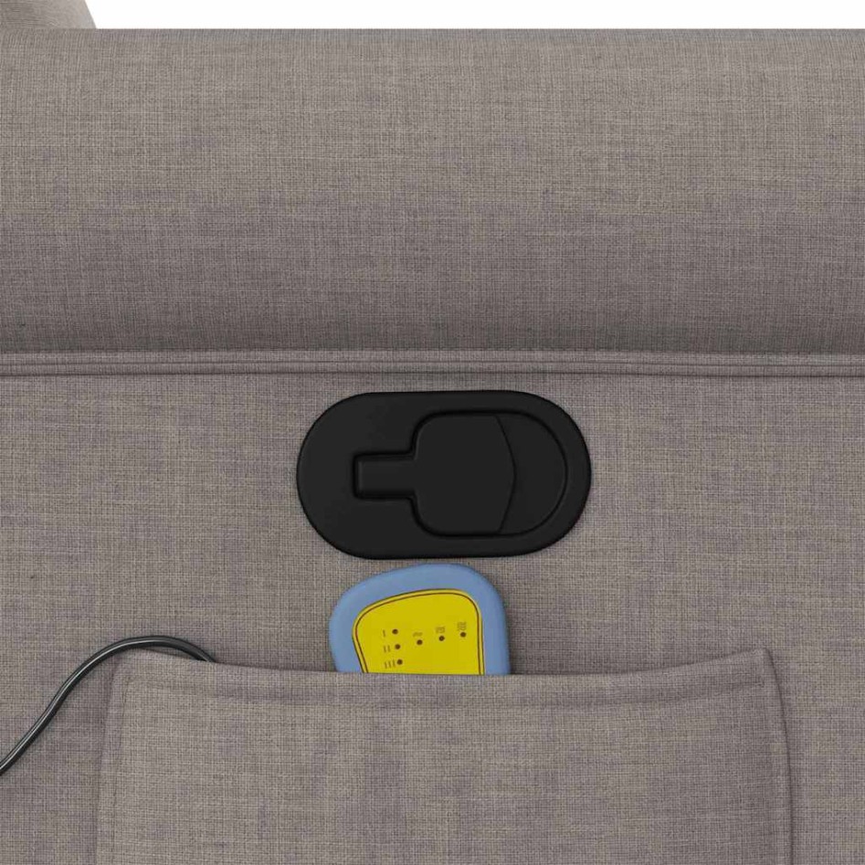 Sillón de masaje reclinable de tela gris