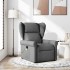 Sillón de masaje reclinable de tela gris