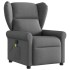 Sillón de masaje reclinable de tela gris