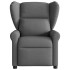 Sillón de masaje reclinable de tela gris