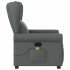 Sillón de masaje reclinable de tela gris