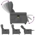 Sillón de masaje reclinable de tela gris
