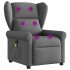 Sillón de masaje reclinable de tela gris