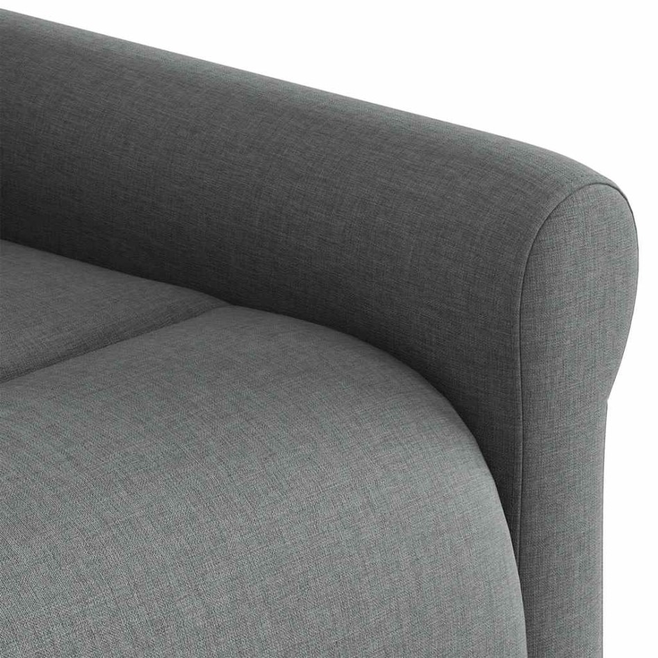 Sillón de masaje reclinable de tela gris