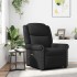 Sillón reclinable de cuero sintético negro