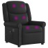 Sillón reclinable de cuero sintético negro