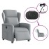 Sillón reclinable eléctrico tela gris