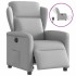 Sillón reclinable eléctrico de tela gris