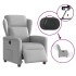 Sillón reclinable eléctrico de tela gris