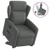 Sillón reclinable elevable de tela gris