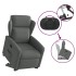 Sillón reclinable elevable de tela gris