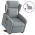 Sillón eléctrico reclinable elevable de tela gris