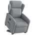 Sillón eléctrico reclinable elevable de tela gris