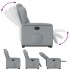 Sillón eléctrico reclinable elevable de tela gris