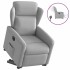 Sillón eléctrico reclinable elevable de tela gris