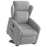 Sillón eléctrico reclinable elevable de tela gris