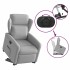 Sillón eléctrico reclinable elevable de tela gris