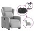 Sillón eléctrico reclinable elevable de tela gris