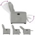 Sillón eléctrico reclinable elevable de tela gris