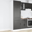 Armario de cocina Kalmar negra de madera de ingeniería