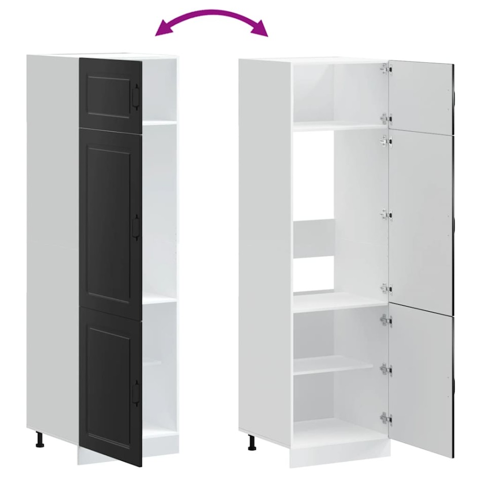 Armario de cocina Kalmar negra de madera de