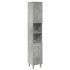 Set muebles de baño 2 piezas madera contrachapada gris
