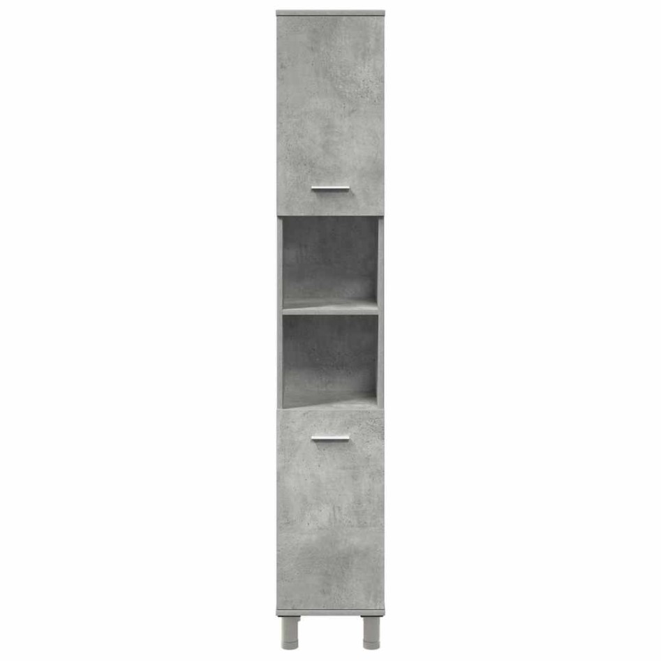 Set muebles de baño 2 piezas madera contrachapada gris