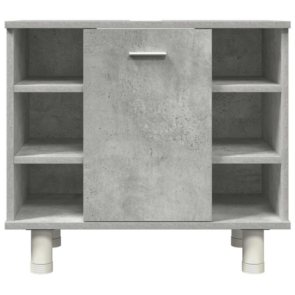 Set muebles de baño 2 piezas madera contrachapada gris