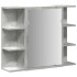 Set muebles de baño 2 piezas madera contrachapada gris