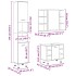 Set muebles de baño 2 piezas madera contrachapada gris