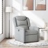 Sillón reclinable de tela gris