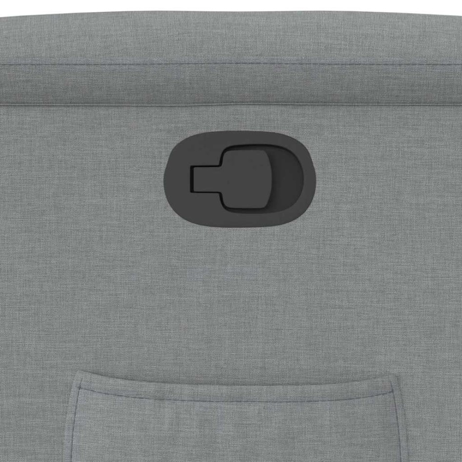 Sillón reclinable de tela gris