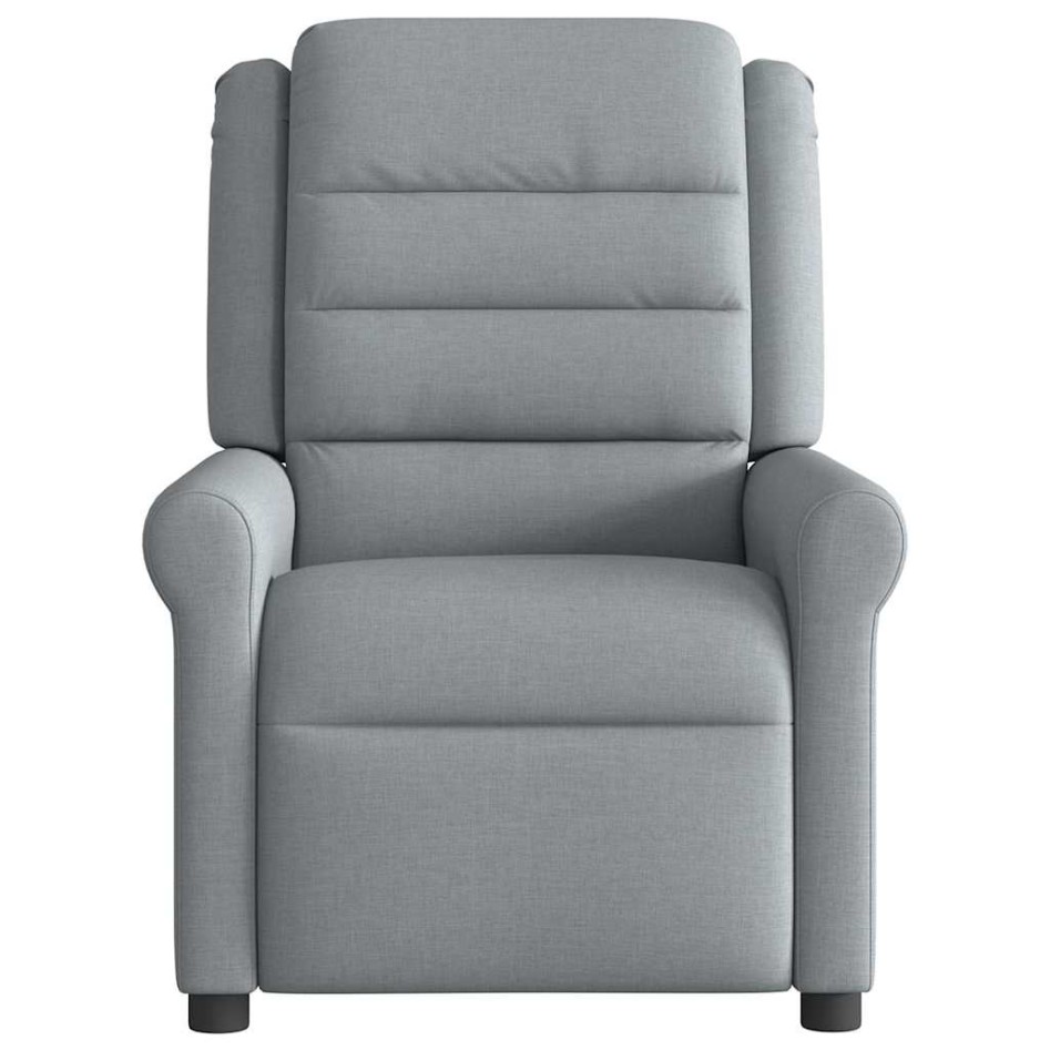 Sillón reclinable de masaje de tela gris
