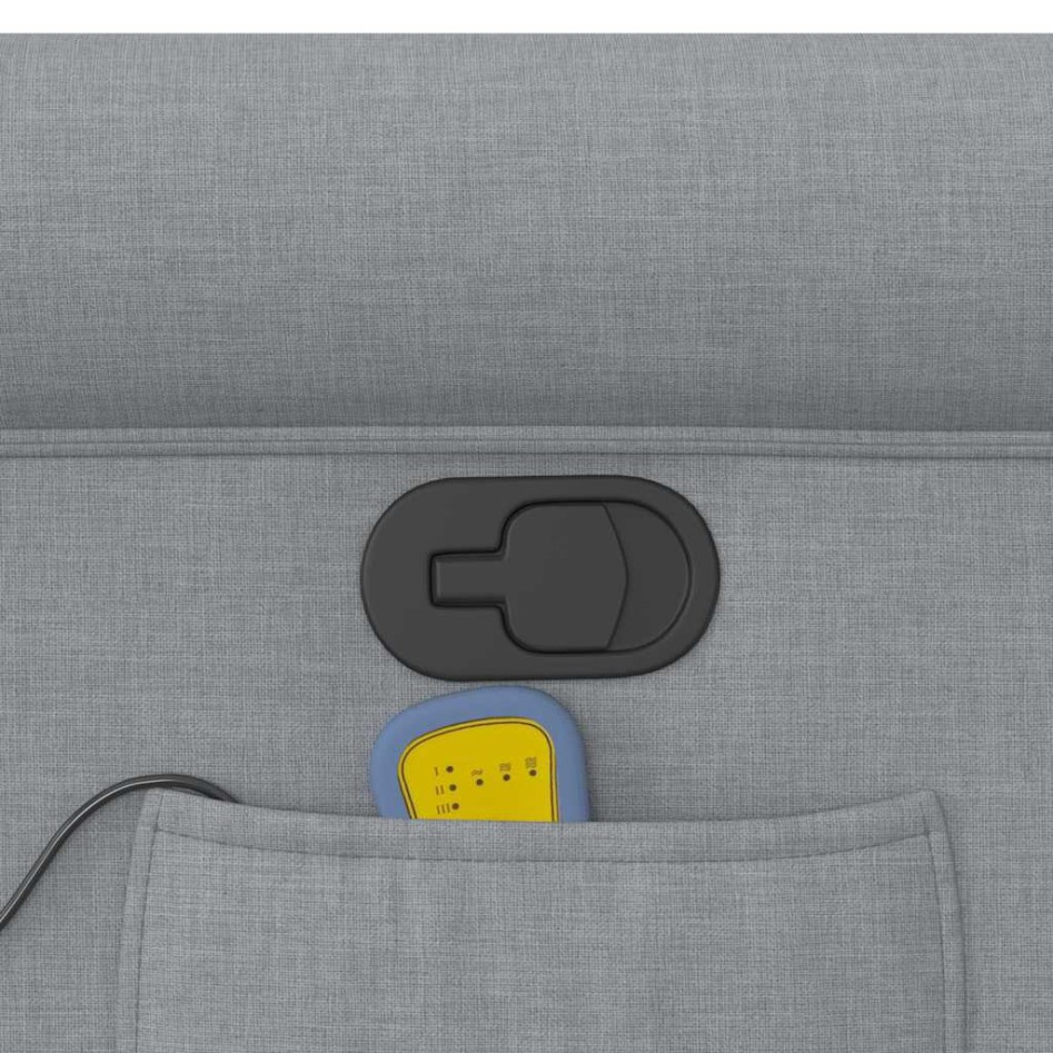 Sillón reclinable de masaje de tela gris