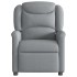 Sillón reclinable de masaje de tela gris