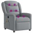 Sillón reclinable de masaje de tela gris