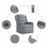 Sillón reclinable de masaje de tela gris