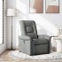 Sillón de masaje reclinable de tela gris