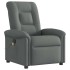 Sillón de masaje reclinable de tela gris
