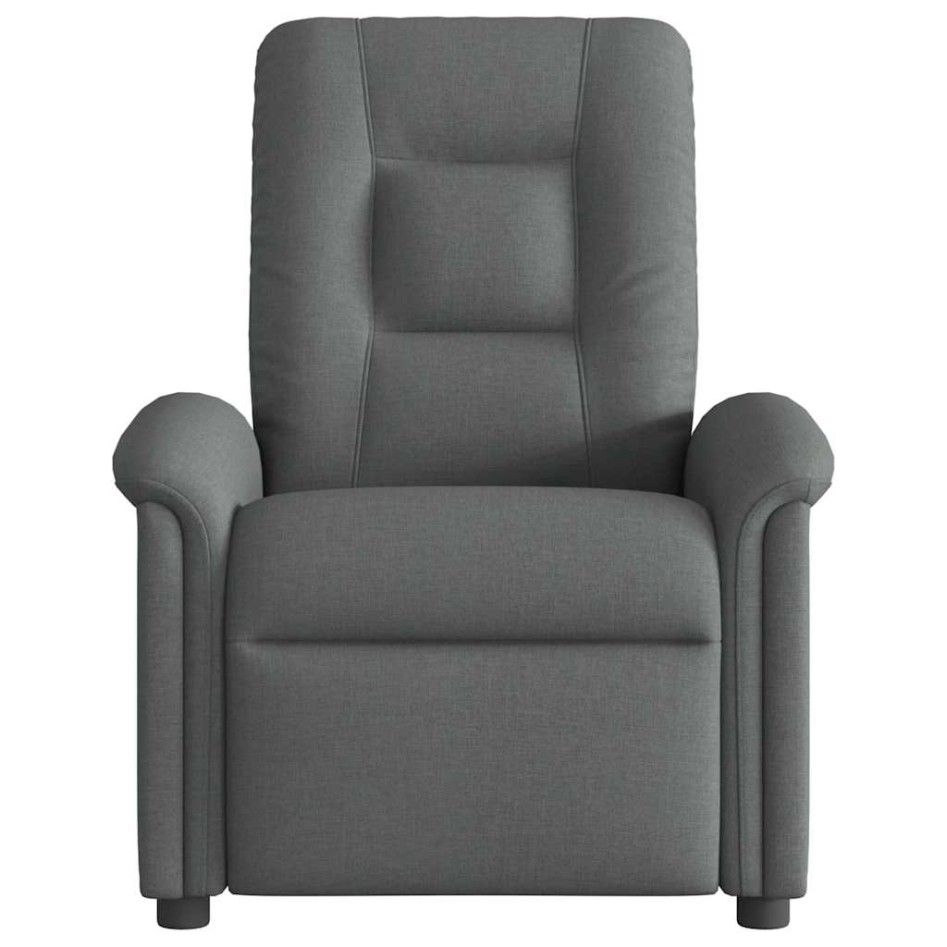 Sillón de masaje reclinable de tela gris