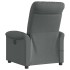 Sillón de masaje reclinable de tela gris
