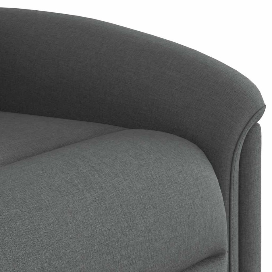 Sillón de masaje reclinable de tela gris