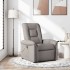 Sillón de masaje reclinable de tela gris