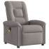 Sillón de masaje reclinable de tela gris