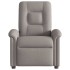 Sillón de masaje reclinable de tela gris