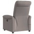 Sillón de masaje reclinable de tela gris