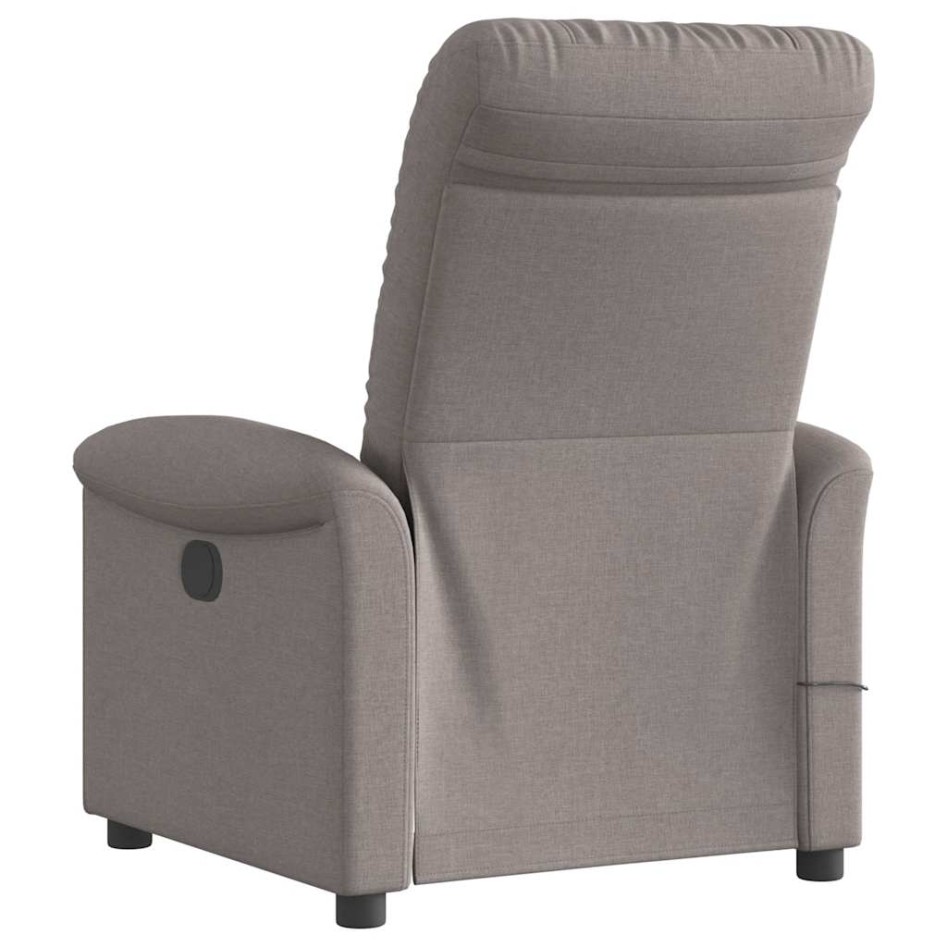 Sillón de masaje reclinable de tela gris