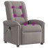 Sillón de masaje reclinable de tela gris