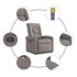 Sillón de masaje reclinable de tela gris