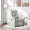 Sillón reclinable de tela gris nube